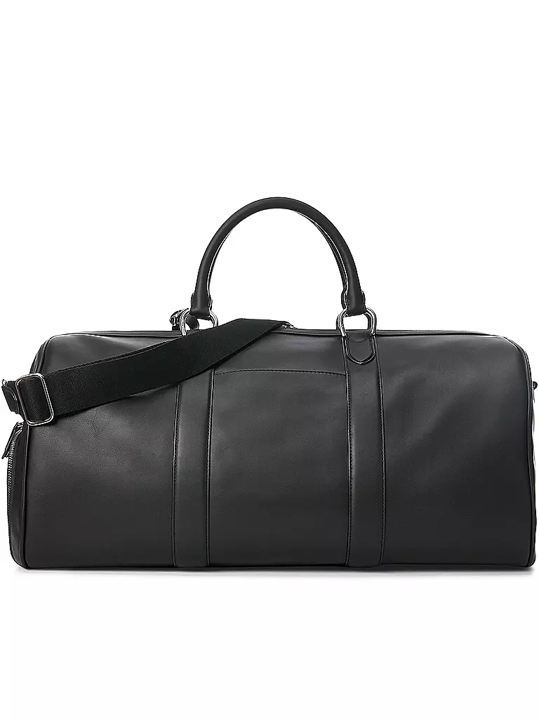 POLO RALPH LAUREN Ledertasche Weekender schwarz